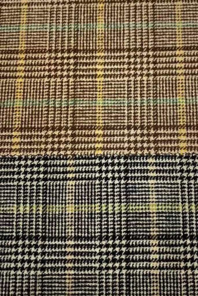 two colors wool fabric check