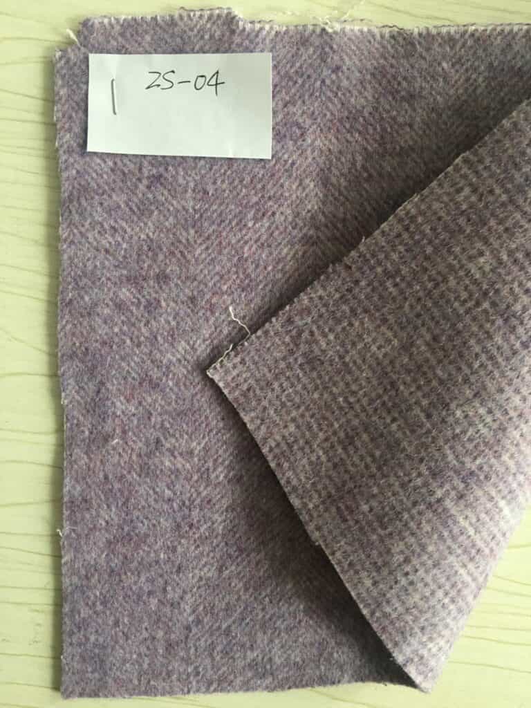 purple double face fishbone woolen fabrics