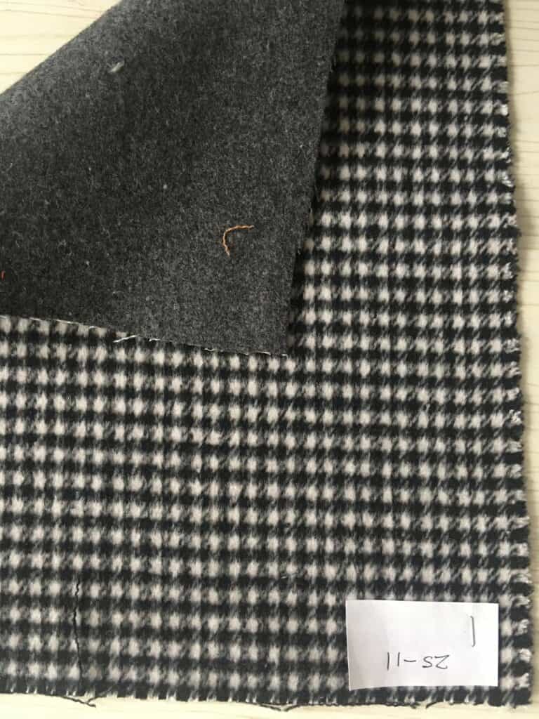 small black white double face woolen fabric