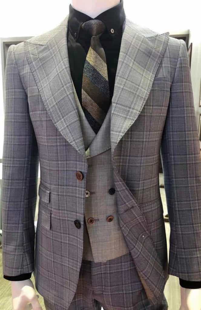 grey custom made suits 3pcs