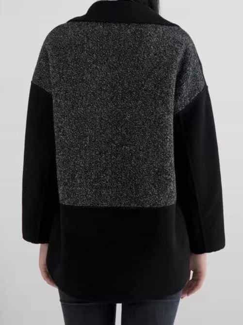 backside double face wool knitted coat