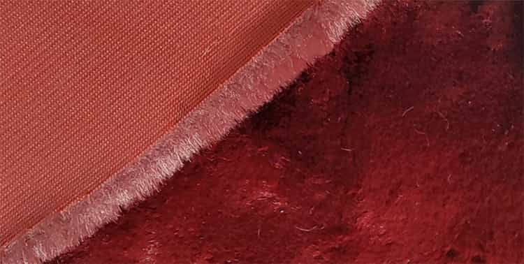 red fake fur knitted fabric for women's kniting coat