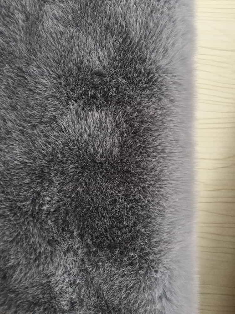 grey weft knitted fabric fake fur fabric