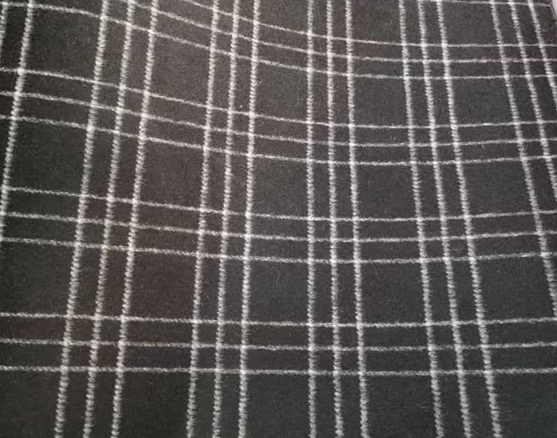 three stripes white check design fabric