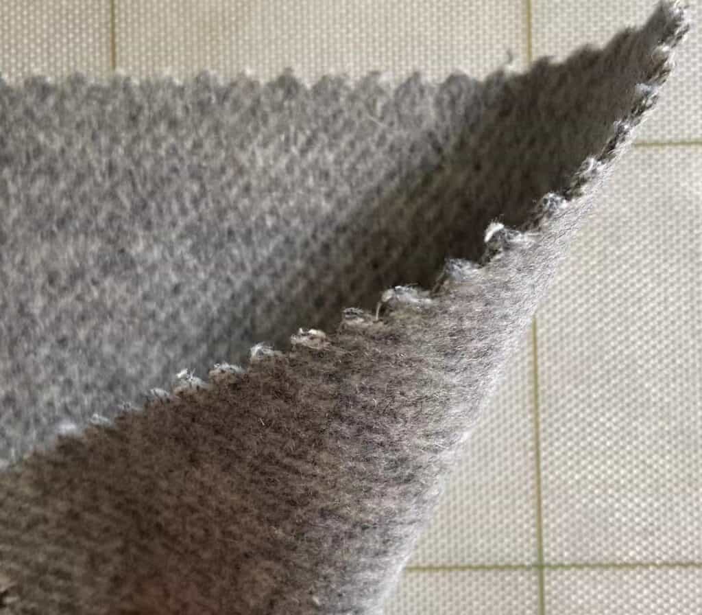 grey double faced wool fabric