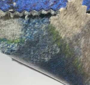 wool knit fabric with film