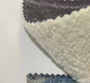 wool knit fabric with shearpa