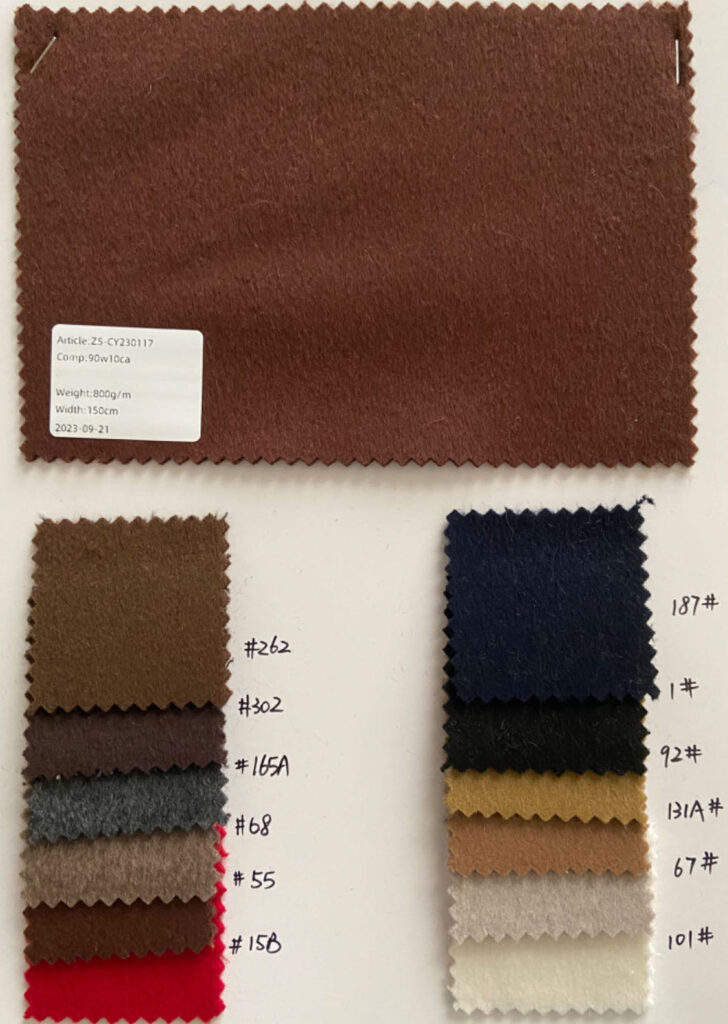 90wool10cashmere 800g wool cashmere fabric supplier
