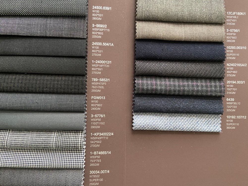 wool fabric stock grey colors for suits