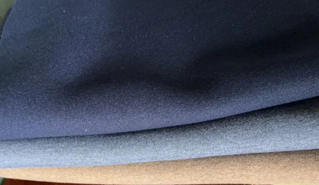 back side of poly knit fabric