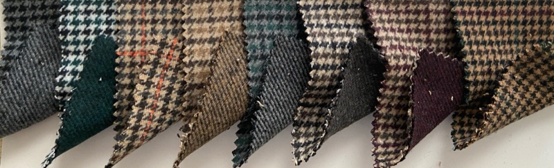 8 woolen haundstooth fabrics both sizes