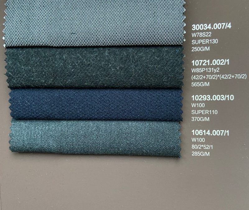 Texture of premium worsted wool fabric