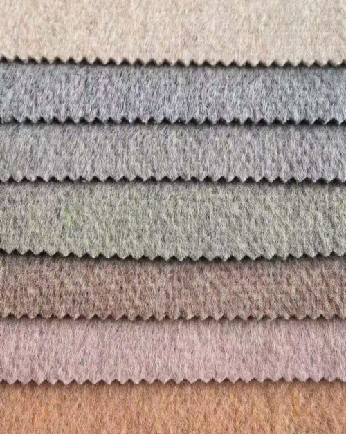 Wool alpaca blend double faced fabric colors