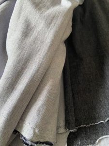 greige wool knit fabric ready for print