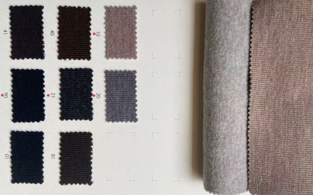 Low wool punch needle knit fabric in 8 colors – closeup of punched backside