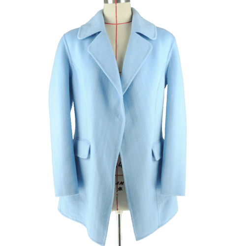 wool double faced overcoats skyblue front