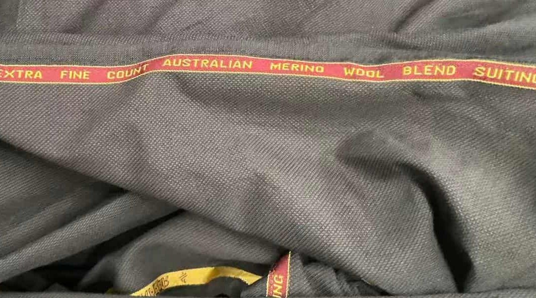 selvedge extra fine count australian merino wool blend suiting