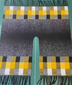 yellow 100poly knit fabric for shawl